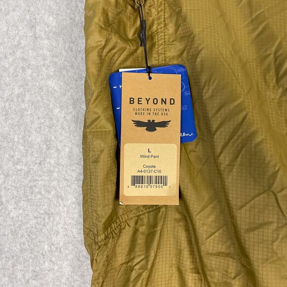 Beyond Clothing Pants Mens L A4 Wind Pant in Coyote Lightweight - Picture 2 of 13